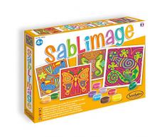 Sentosphere 01750 Sablimage Sandbilder Bastelset für Kinder, Motiv Molas-Indianische Muster, Kreativset, DIY