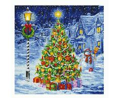Pracht Creatives Hobby DD15-016 Diamond Dotz Weihnachtsbaum, funkelndes Diamantenbild zum Selbstgestalten, ca. 67 x 67 cm groß, Malen mit Diamanten, Neuer und kreativer Basteltrend, bunt
