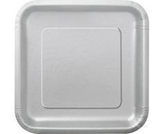 23 cm, quadratisch Party Teller, 14 Stück