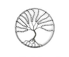 Pracht Creatives Hobby 5951-15295 Bastelset schwarz-weiß, Kreativset zum Erstellen von einem Lebensbaum aus Draht und Rocailles, Größe ca. 15 cm, bunt