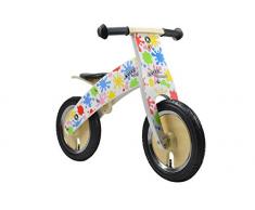 kiddimoto 2kur624 - Premium Laufrad Splatz, Farbkleckse verstellbar für 3-6 Jahre