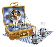 Tachan – Vichy Picknick Set im Korb Weide (CPA Toy Group 20517)
