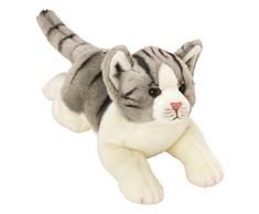 Yomiko 12074 - Suki Gifts Plüschtier Tigerkatze Katze, 36 cm, grau