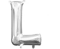 amscan 3303411 Folienballon Minishape Buchstabe L, Silber