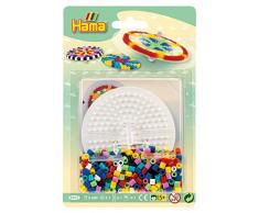 Hama 4903 Kleine Blister-Packung Kreisel, Bügelperlen Midi, ca. 600 Stück inklusive Stiftplatte, Verbinder und Zubehör