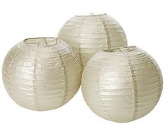 Amscan International 24056–18–55 24 cm Silber Papier Laternen