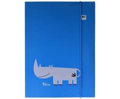 Interdruk tegub & BK Datei Ordner mit Elastic Band A4 blau Kinder, Schwarz