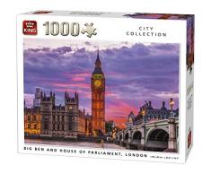 King 5658 Big Ben Uhr und Parliament House London UK City Puzzle (1000 Teile)