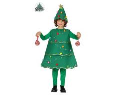 Guirca Kostüm Weihnachtsbaum mit Licht 7-9 Jahre bunt (41721)