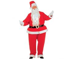 WIDMANN 1537G Erwachsenenkostüm Dicker Weihnachtsmann, Reifhemd und Reifhose, Kasack, Gürtel, Hut, rot
