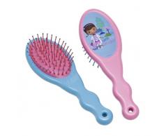 Joy Toy 116072-2 - Disney Doc McStuffins Set - 2 Haarbürsten, 6 x 3 x 18 cm, pink/blau