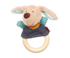 Sigikid Mädchen und Jungen, Greifring & Fingerpuppe Hügge Hug, Babyspielzeug, empfohlen ab 0 Monaten, blau/beige, 39336