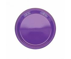 Amscan International 552284–25 Kunststoff Teller, Violett, 17,7 cm