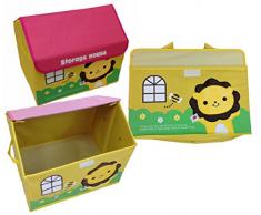 GMMH Aufbewahrungsbox mit Deckel gepolstert Paris Rom England London Kiste Organizer (rom)