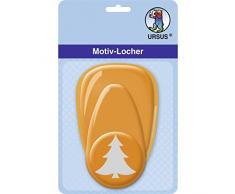 Ursus 19480025 - Motivlocher Tannenbaum, Durchmesser, ca. 25,4 mm, orange