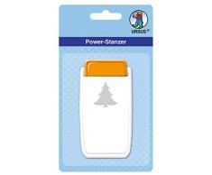 Ursus Power Stanzer Tannenbaum, Größe ca. 2,5 cm, für viele Materialien wie Kork, Pappe, Moosgummi, Folien und Kunststoff geeignet, mit Schließvorrichtung zur platzsparenden Aufbewahrung