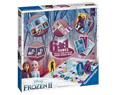 Ravensburger 20427 Disney Frozen 2, 6-in-1 Set für Kinder & Familien ab 3 Jahren, inkl. 6 klassischen Spielen: Bingo, Memory, Dominoes, Schlangen & Leitern, Checkers & Spielkarten