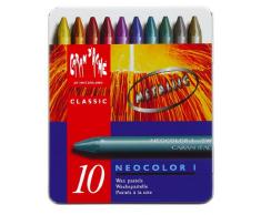 Caran d Ache Neocolor I Kreiden, Verschiedene/Metallic Farben (10 Stück)