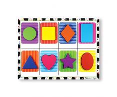 Melissa & Doug Holzpuzzle mit klobigen Teilen - Geometrische Formen (8 Teile)