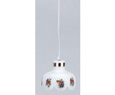 Kahlert Licht 10541 - Minipuppenzubehör - Hängelampe Kunststoffschirm mit Blumen