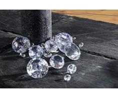 Riffelmacher 68804 Dekoration Diamanten Streudeko für Weihnachten Party Hochzeit Taufe 500 Gramm, Klar