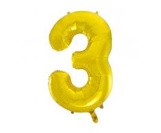 Unique Party Supplies Folienballon im Zahlen-Design, groß, 86,4 cm