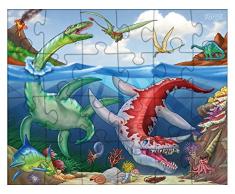 Haba 303377 - Puzzles Dinosaurier, Spiel