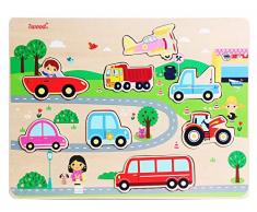 iWood-des vehícules Puzzle aus Holz, 11014