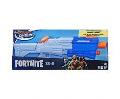 Super soaker E6876EU4 Fortnite TS-R Nerf Wasserblaster Spielzeug – Pump-Action – Kapazität von 1 L – Für Kinder, Jugendliche und Erwachsene, Mehrfarbig, Box size: 65 x 26.5 x 6.5cm