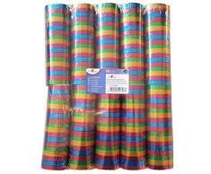 Susy Card 40016269 Luftschlangenmetallic, Papier, einseitig mit Folie überzogen, Länge: 4 m, verschiedene Farben, 10 Rollen eingeschweißt