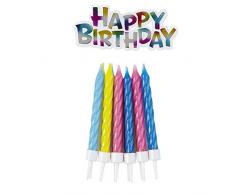 amscan 9900748 Geburtstag Kerzen mit Halter