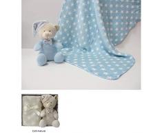 Duffi Babydecke Bedruckt und Plüsch, 90 x 75 cm, Farbe Natur Master Baby Home, S.L. 4075-05