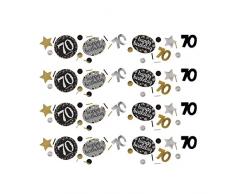 Amscan 361964 Celebration Confetti Konfetti 70 Silver & Gold, plastik, mehrfarbig
