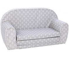 KNORRTOYS.COM 68443 Knorrtoys 68443-Kindersofa Kindersofa, Maritim Grey