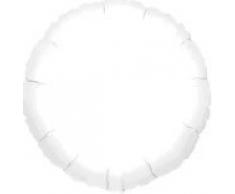Amscan Folienballon Rund, White Circle(Metallic), 46cm