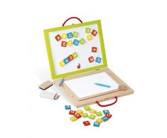 Janod J05014 - Magnet- Und Kreidetafel Magic/Klapp- U. Tragbar, Mit 44 teilen Zubeh