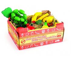 small foot 1646 Stiege mit Obst, Früchte aus Holz, ideal für Rollenspiele, Kaufmannsladen, Tante-Emma-Laden, ab 3 Jahren