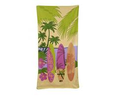 Safari Badetuch aus Mikrofaser, SURF PALMERAS 70 x 140 cm, Mehrfarbig (61586