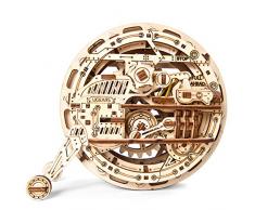 UGEARS mechanisches Monowheel 3D Puzzle Kit | Bewegliches Einrad Holzpuzzle Bastelset und Denkaufgabe für Erwachsene | DIY Puzzle Lernspielzeug und Holzbausatz für Kinder