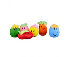 Relaxdays Knautschball 9 cm, mit lustiger Grimasse, Antistressball knetbar für Kinder, Erwachsene, verschiedene Farben