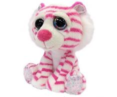 Suki Gifts 11204 Lil Peepers Tiger Plüschtier, Weiβ/Rosa