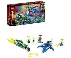 LEGO 71709 NINJAGO Jay und Lloyds Power-Flitzer mit Flugzeug- und Fahrradrennfahrern, Bauset
