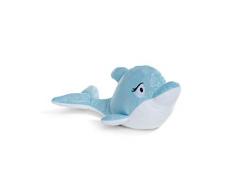 Nici 45366 Kuscheltier Delfin Del-Finchen 15cm liegend, blau/Glitzern