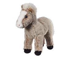 Bauer Spielwaren Deine Tiere mit Herz Pferd stehend: Kleines Kuscheltier zum Kuscheln und Liebhaben, ideal als Geschenk, 27 cm, braun (12531)