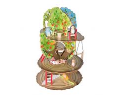 roba Baumhaus 4 Jahreszeiten, Holz Spielzeug-Baum mit 4 Spielseiten, inklusive Tieren und Zubehör