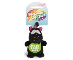 NICI 42738 Anhänger Einhorn Carbon Flash Jetzt chill mal, 8 cm, schwarz