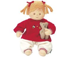 Sterntaler Spielpuppe Magdalena, Integrierte Rassel, Alter: Für Babys ab der Geburt, 33 cm, Rot/Beige