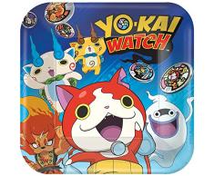 Amscan International 551740 23 cm yōkai Armbanduhr Pappteller
