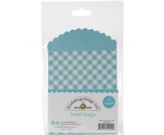 Doodlebug Design Schwimmbad Gingham Kraft in Farbe Leckerli-Beutel, blau, 15 Stück