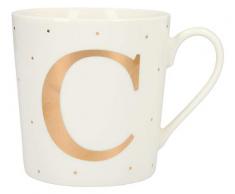 Depesche 5909.028 Tasse mit Henkel, aus Porzellan, 300 ml, mit Aufschrift, C, Mehrfarbig